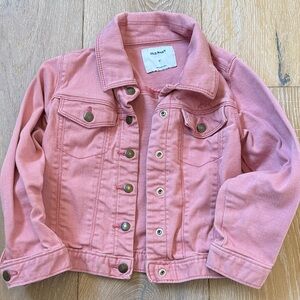 Old Navy Pink Girls' Denim Jacket - Button-Up Jean Coat